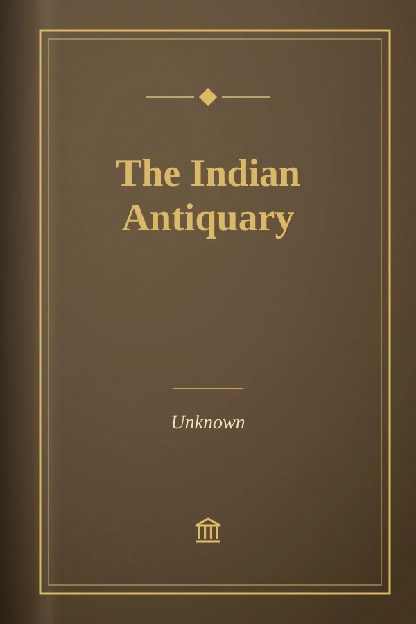 The Indian Antiquary