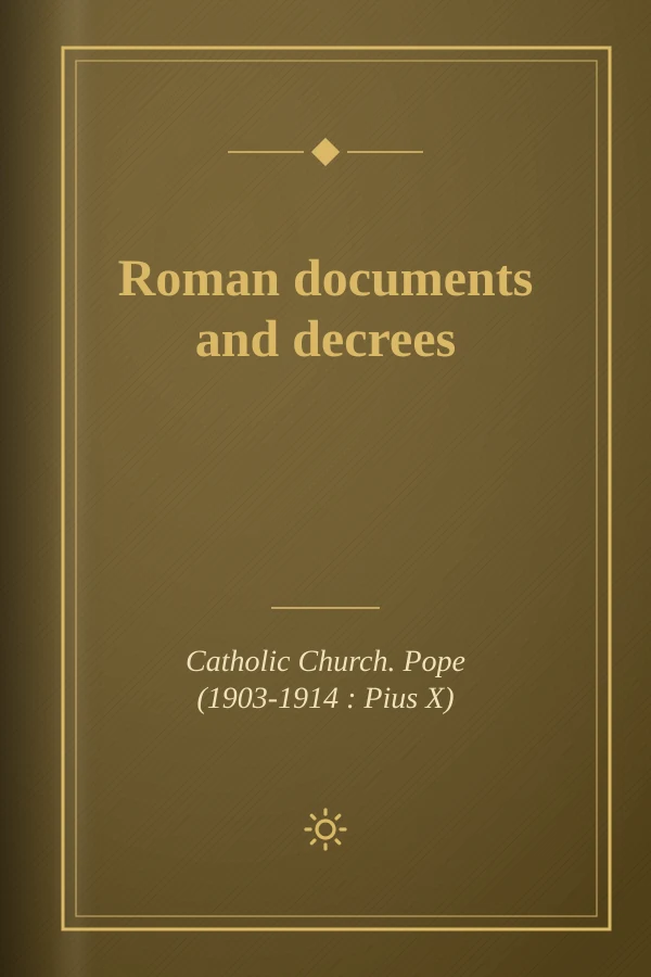 Roman documents and decrees