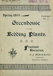 Greenhouse and bedding plants: spring 1895, catalogue no. 2